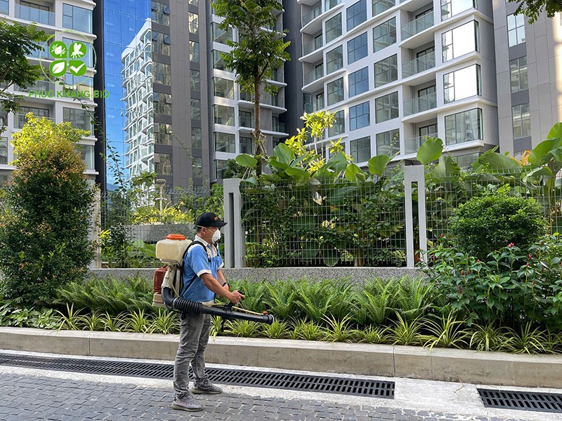 Phúc Khang Bio tiến hành phun thuốc diệt muỗi