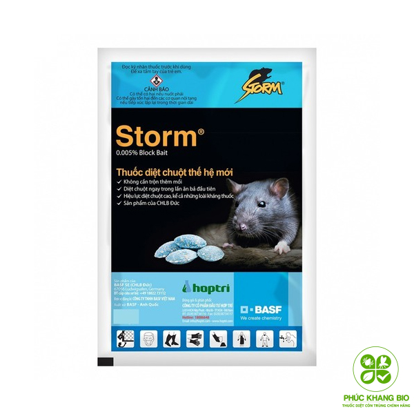 THUỐC DIỆT CHUỘT STORM - BASF ( ĐỨC )- gói 20 viên