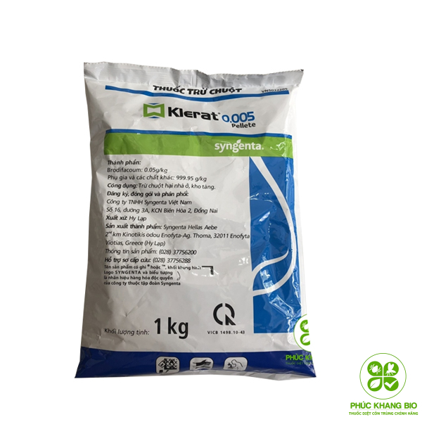 Thuốc Trừ Chuột Klerat 0.005 Pellete Dạng 1kg